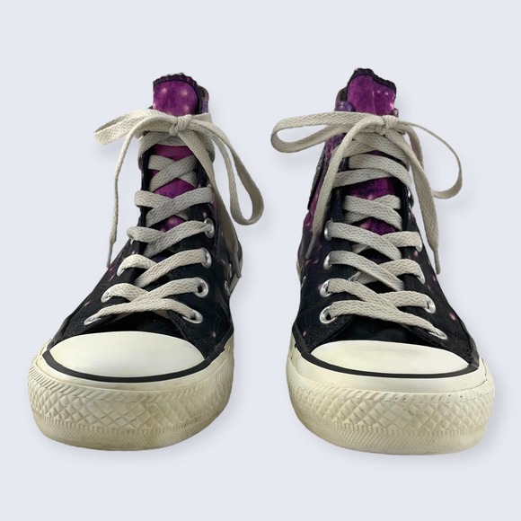 Converse All Star Chuck Taylor Purple Unicorn Galaxy Hi Top Lace Up Sneaker 7 - Picture 2 of 8